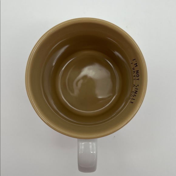 Fringe Studio Dashshund “I'm Not Single, I Have a Dog” Brown & White Coffee Mug - Picture 6 of 9